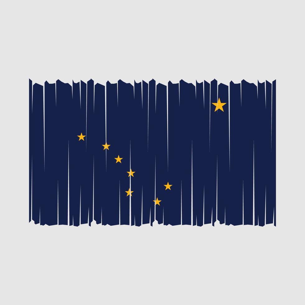 Alaska bandera vector ilustración