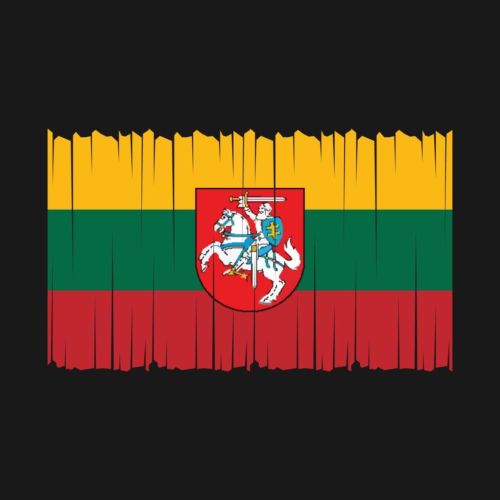 Lituania bandera vector ilustración