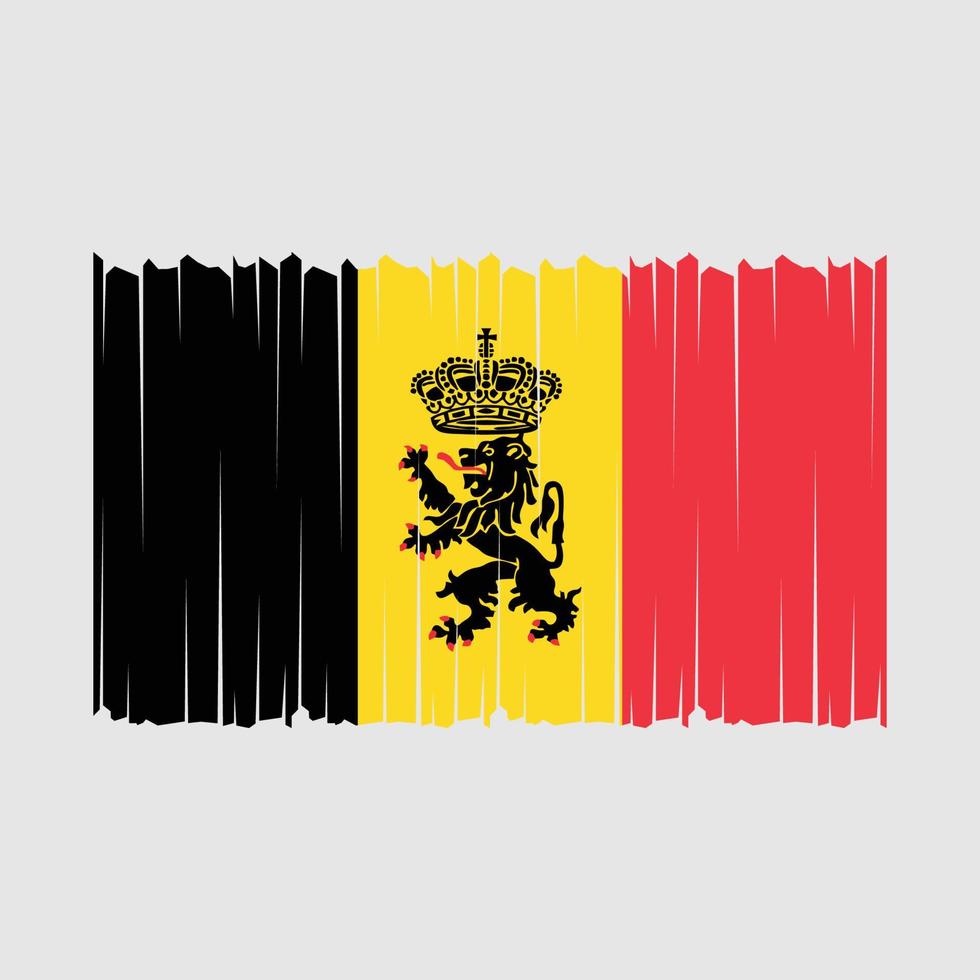Ilustración de vector de bandera de Bélgica