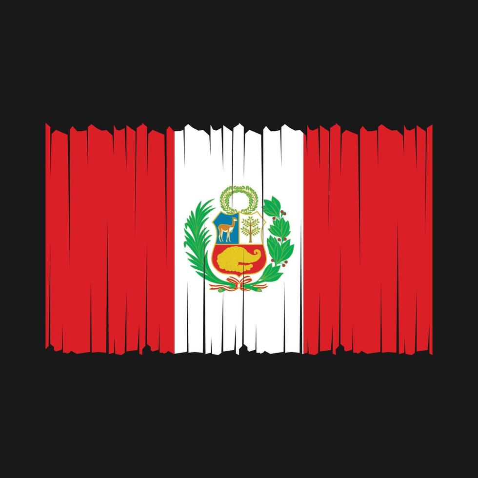 Peru Flag Vector Illustration