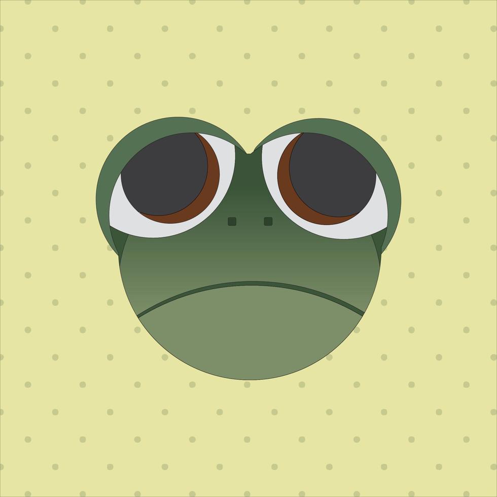 Frog Head Logo with Golden Ratio vector