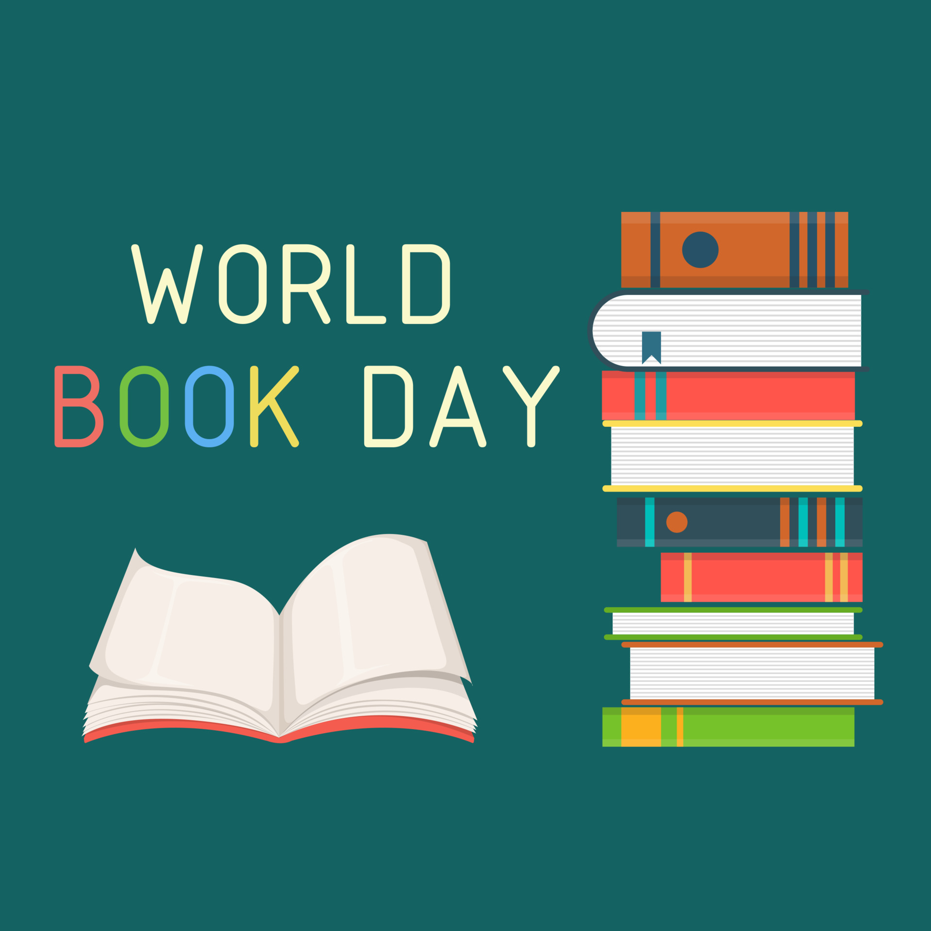 world book day illustration 21909523 Vector Art at Vecteezy