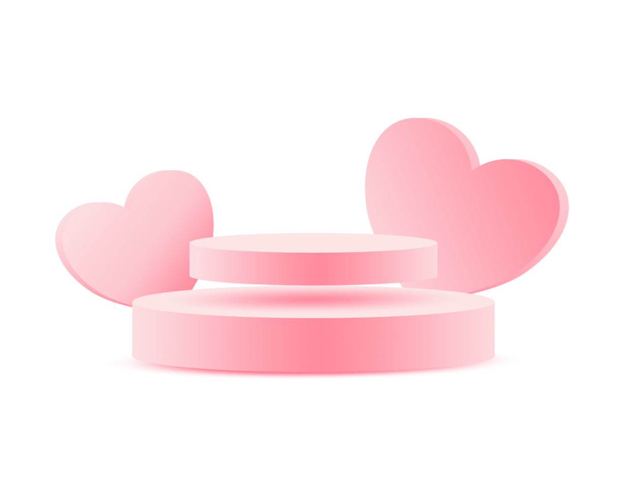 pink heart podium png file