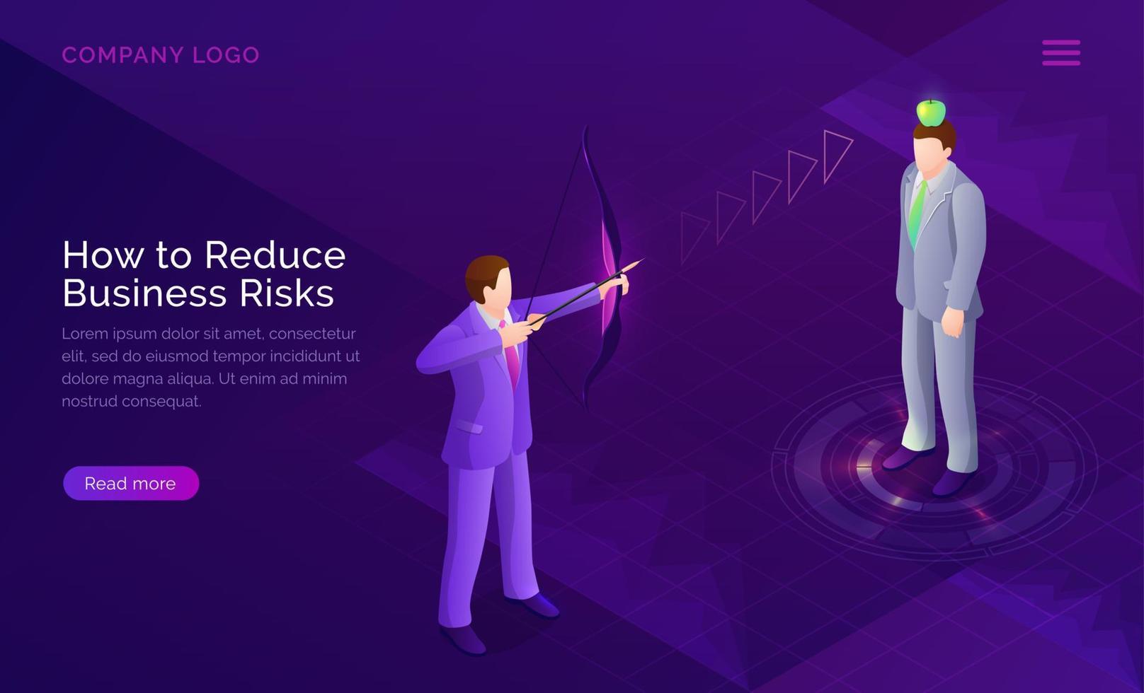 Business risk reduction project assessment concept vector