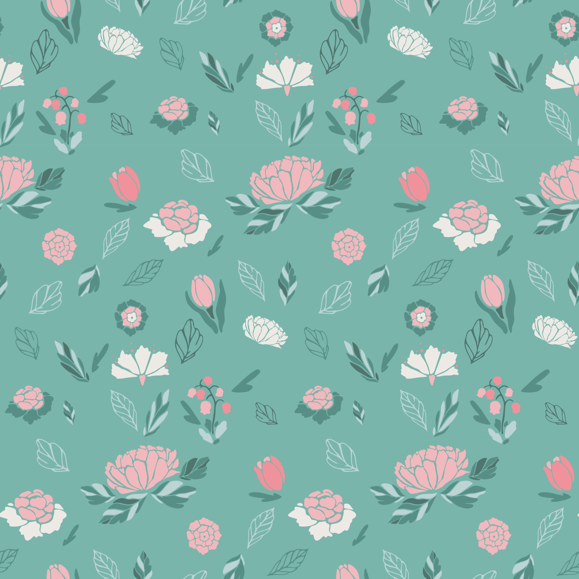 wallpaper and print all on mint green background color cute ...