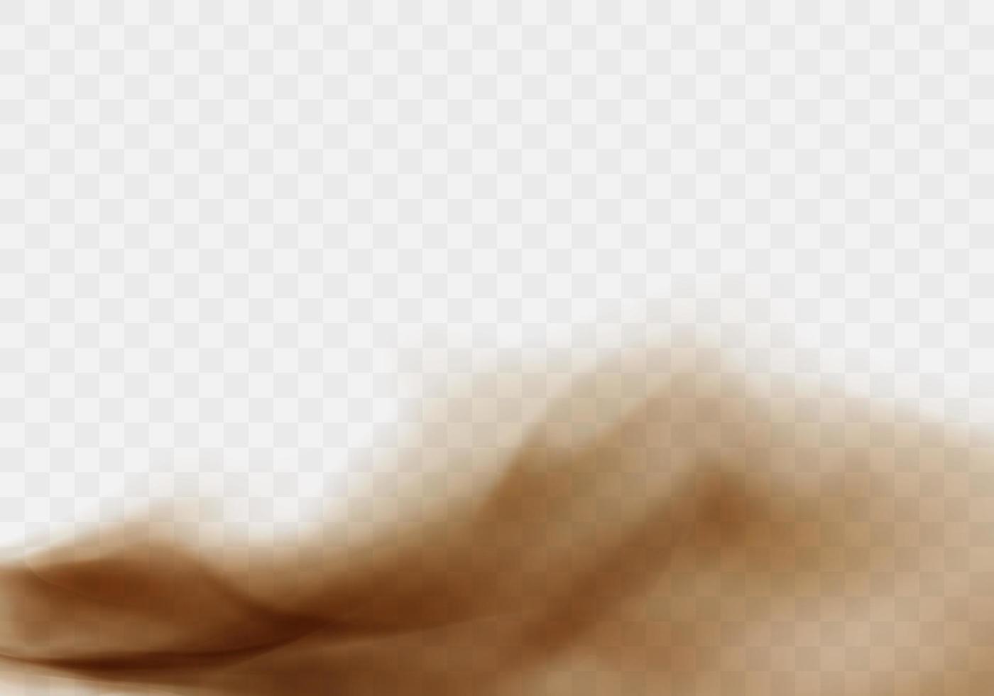 Desert sandstorm, brown dusty cloud vector