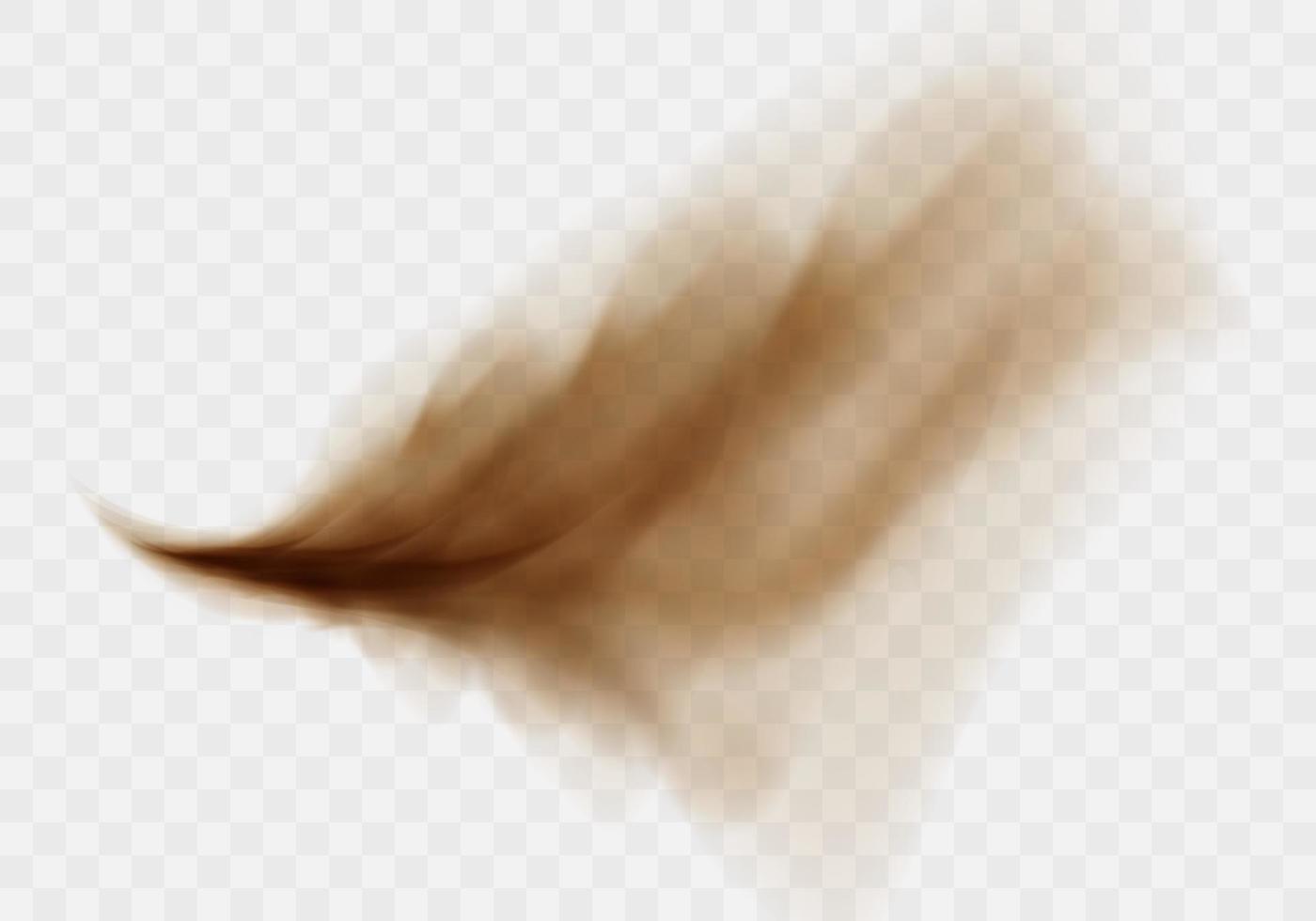 Desert sandstorm, brown dusty cloud vector