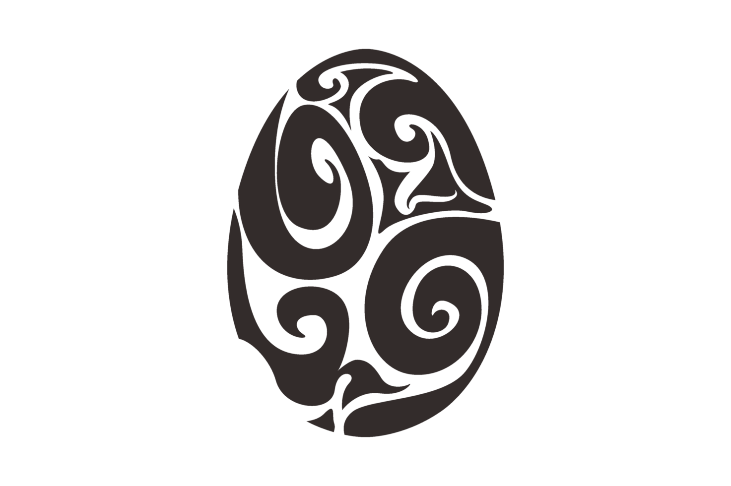 Easter Egg- Black Easter Egg Ornament Tattoo Art Design png