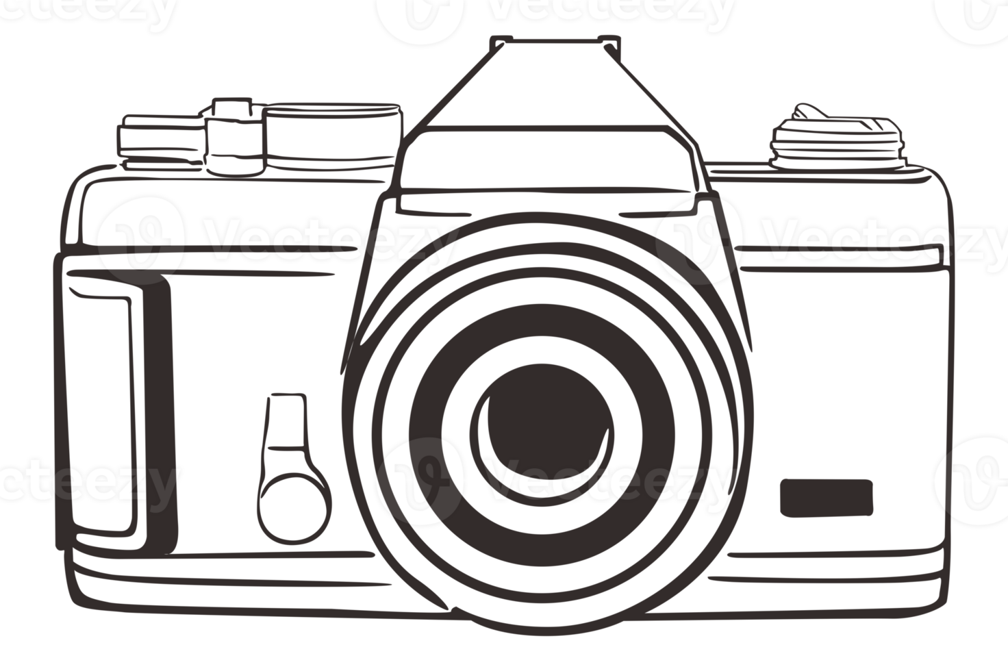 Technology - Camera Line Art png