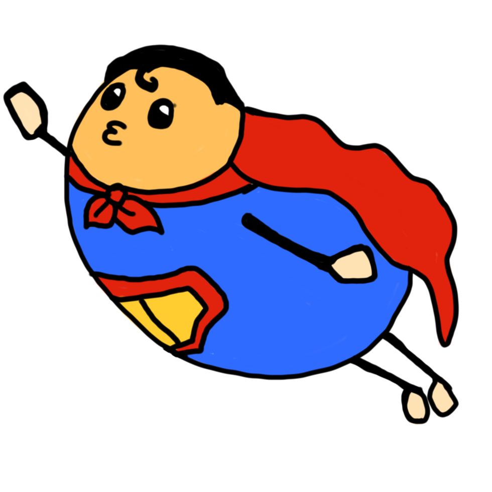 Potato Cartoon Characters With Various Professions - Superman png