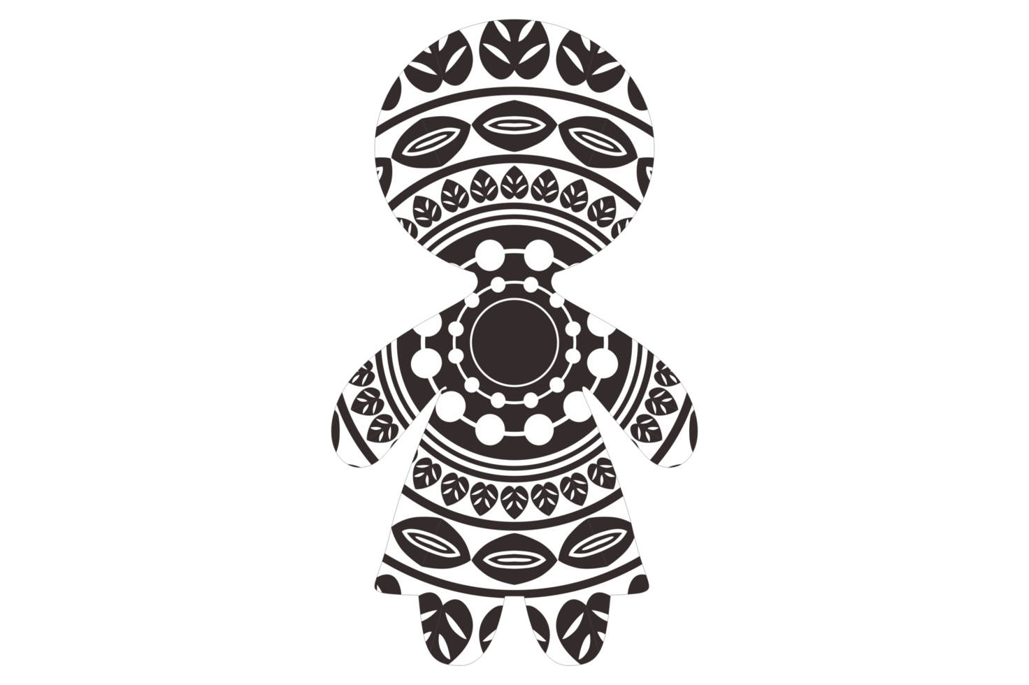 mandala ornement conception avec pain d'épice formes png