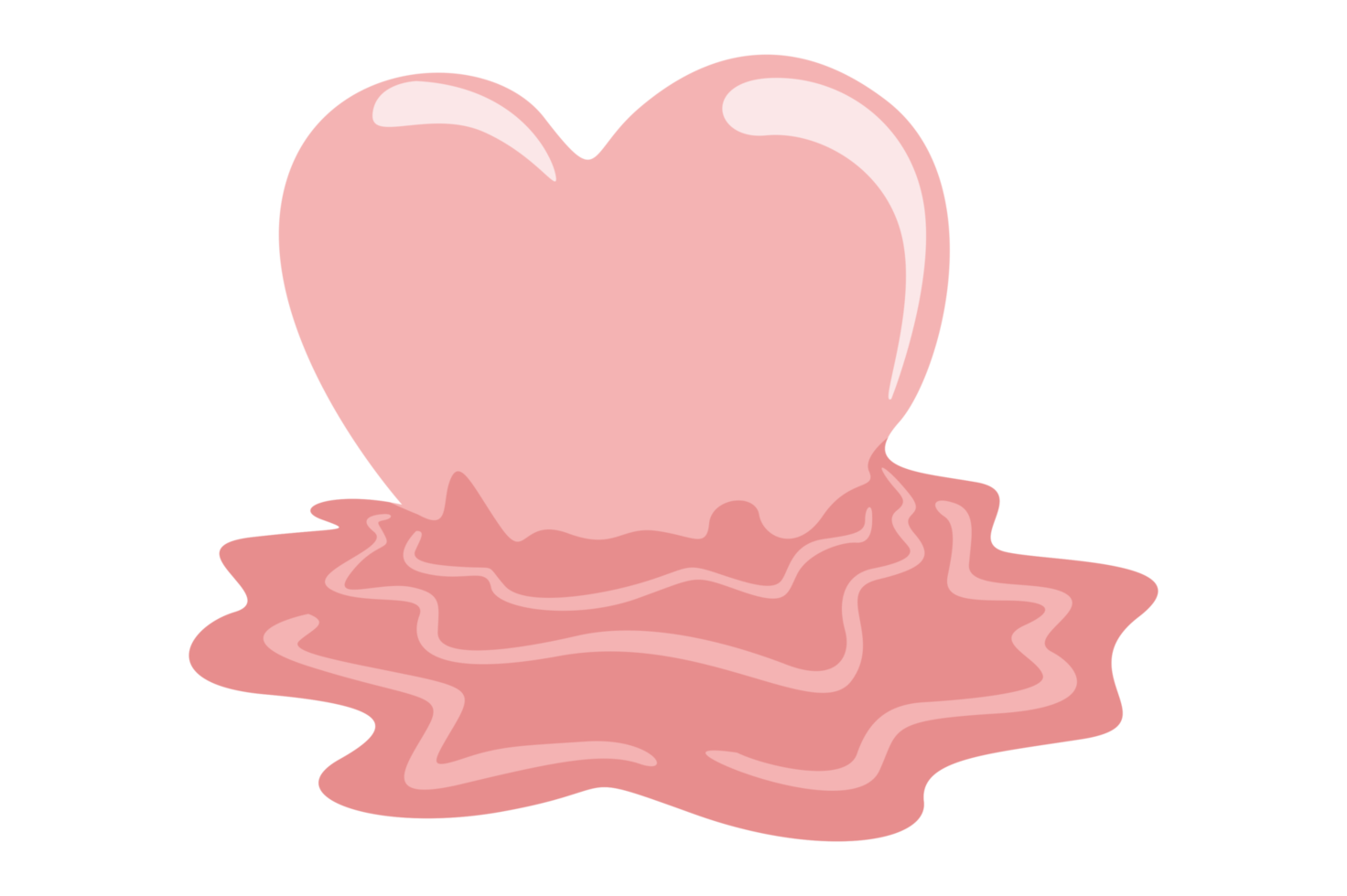 valentine - smält rosa kärlek choklad png