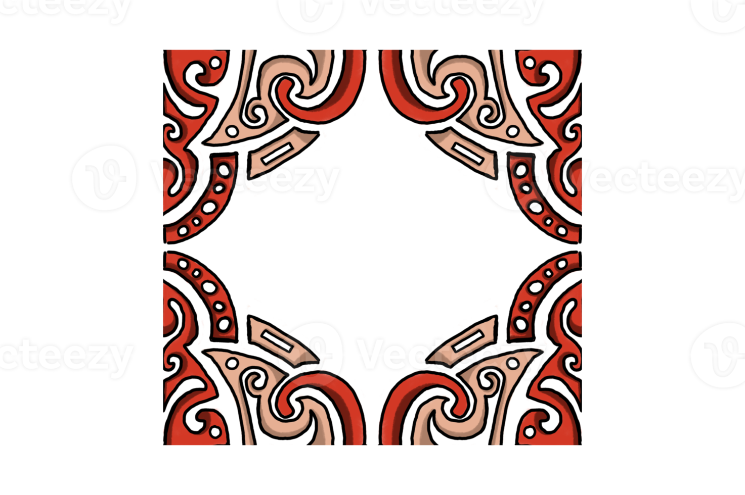 Red Chinese Style Ornament Border Design png