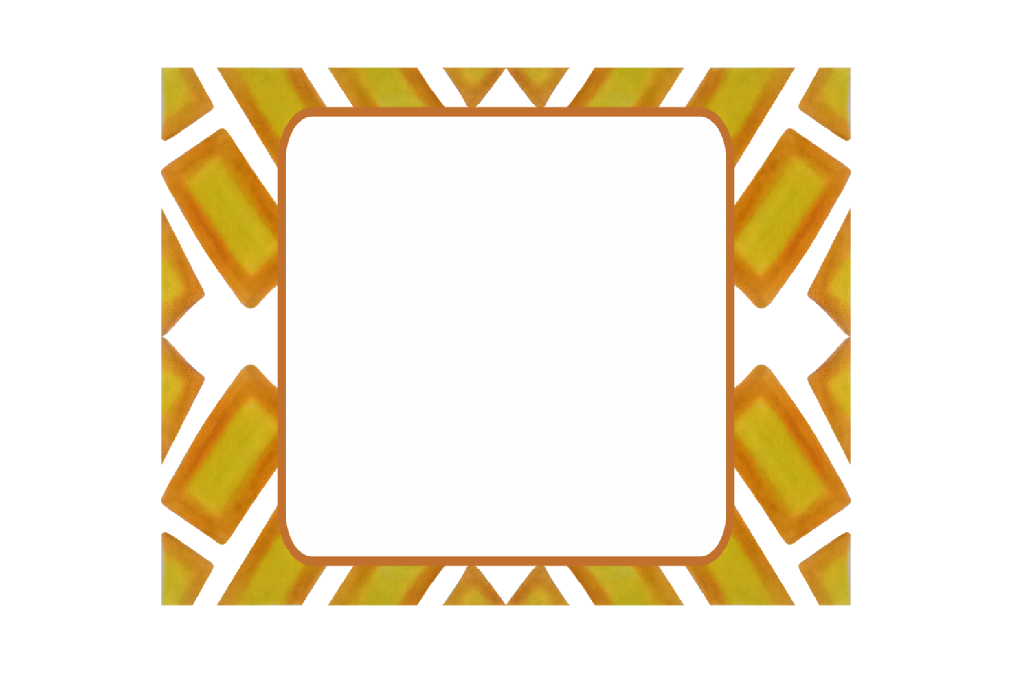 Ornament Border With Yellow Paving Block Theme png