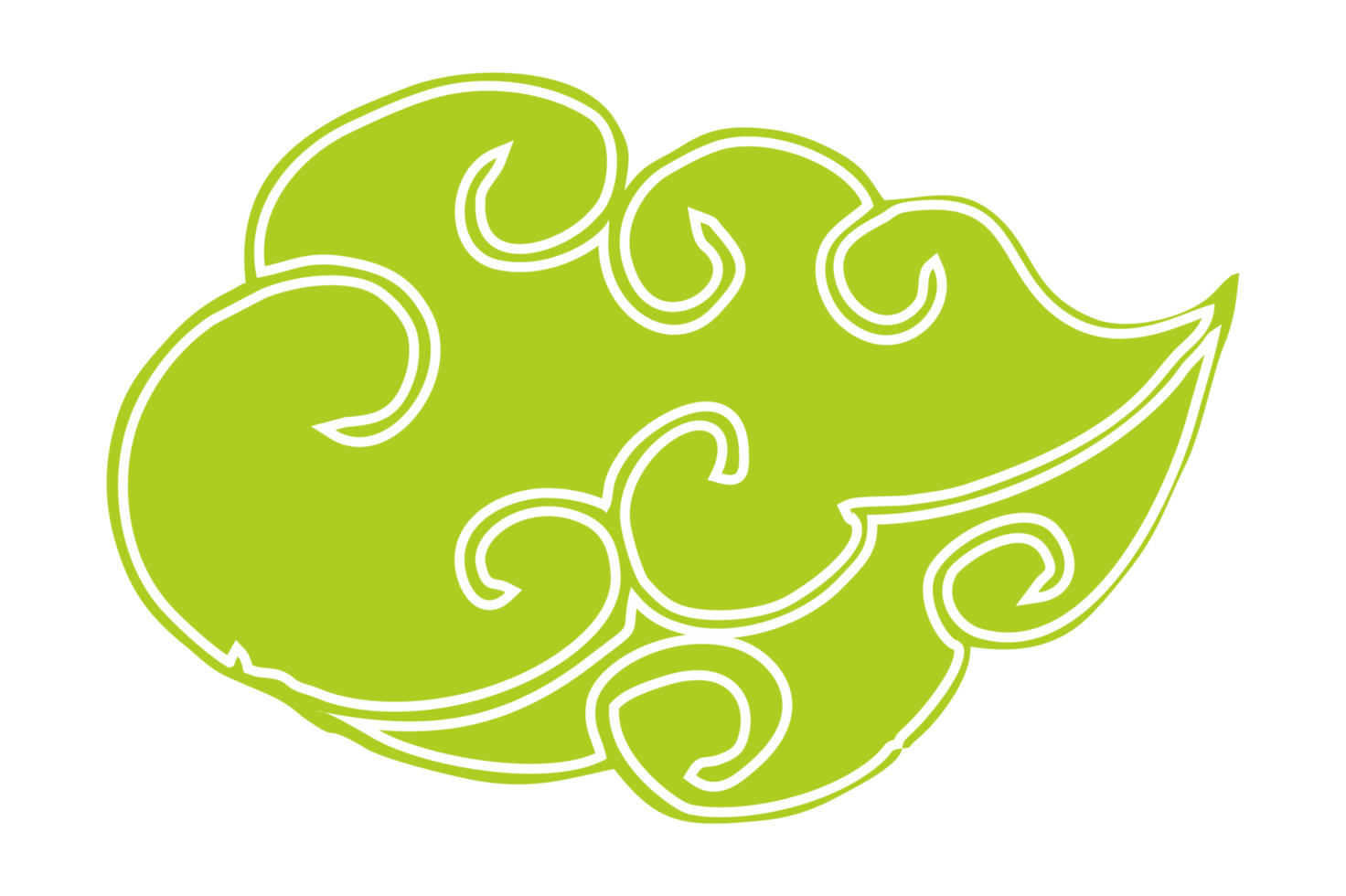 Green Cloud Ornament png