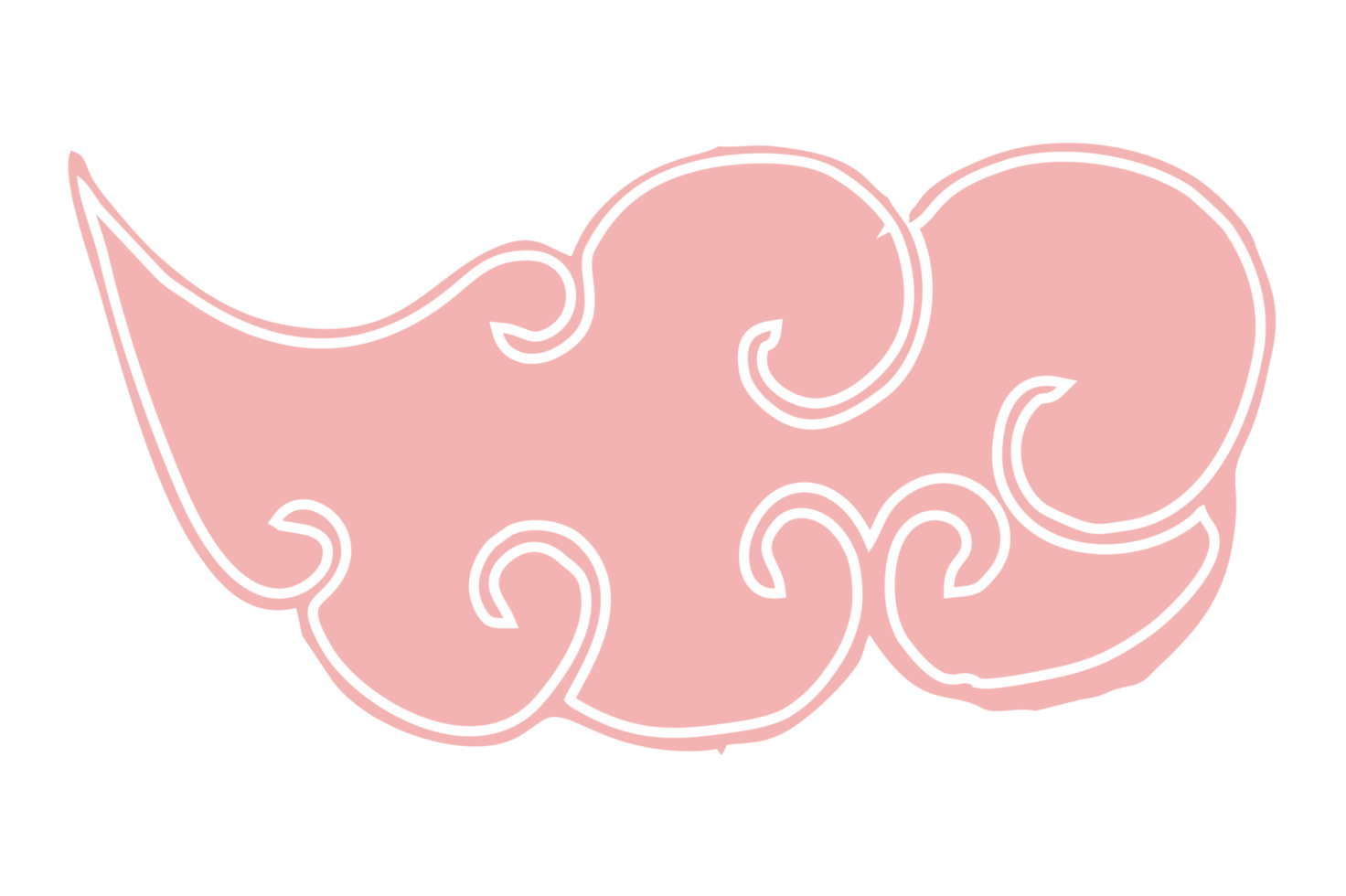 rose nuage ornement png