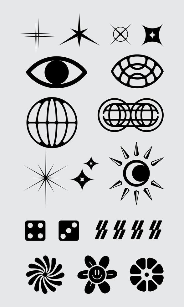 bombo universal forma vector interfaz elemento acortar Arte t camisa diseño moderno pegatina editable