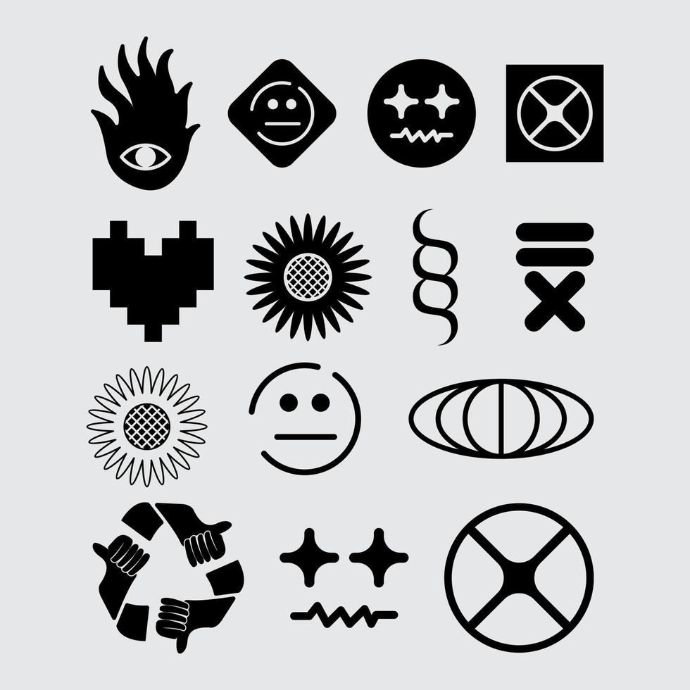 Hype universal shape vector interface element clip art t shirt design modern sticker editable