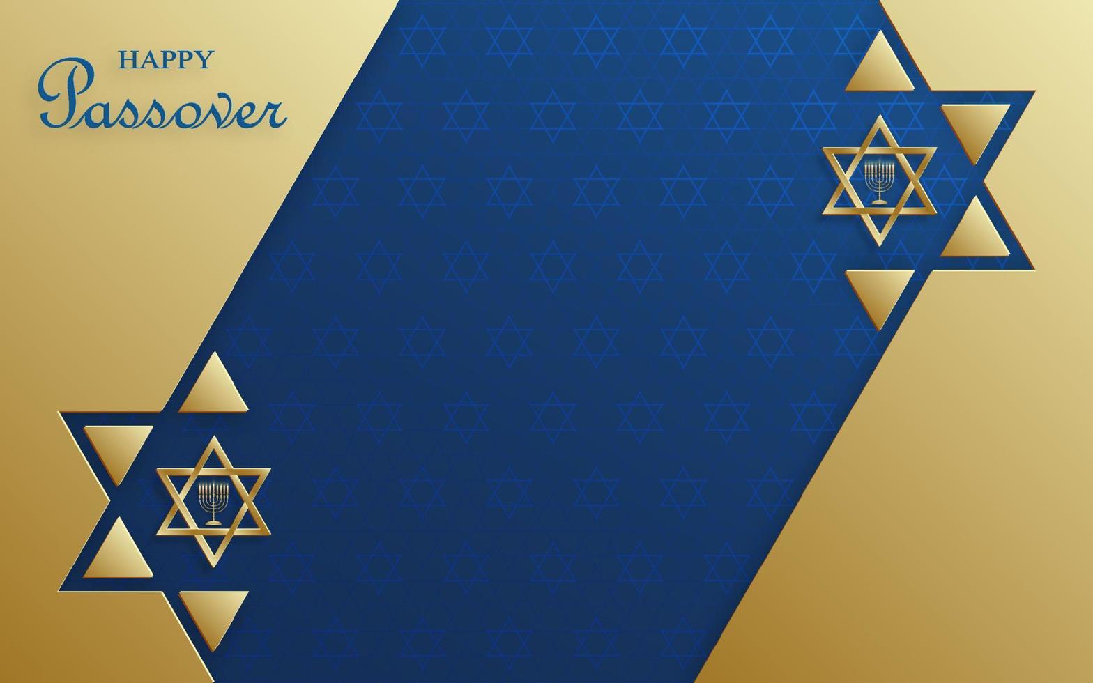 Happy Passover card, the Pessah holiday with nice and creative Jewish symbols vector