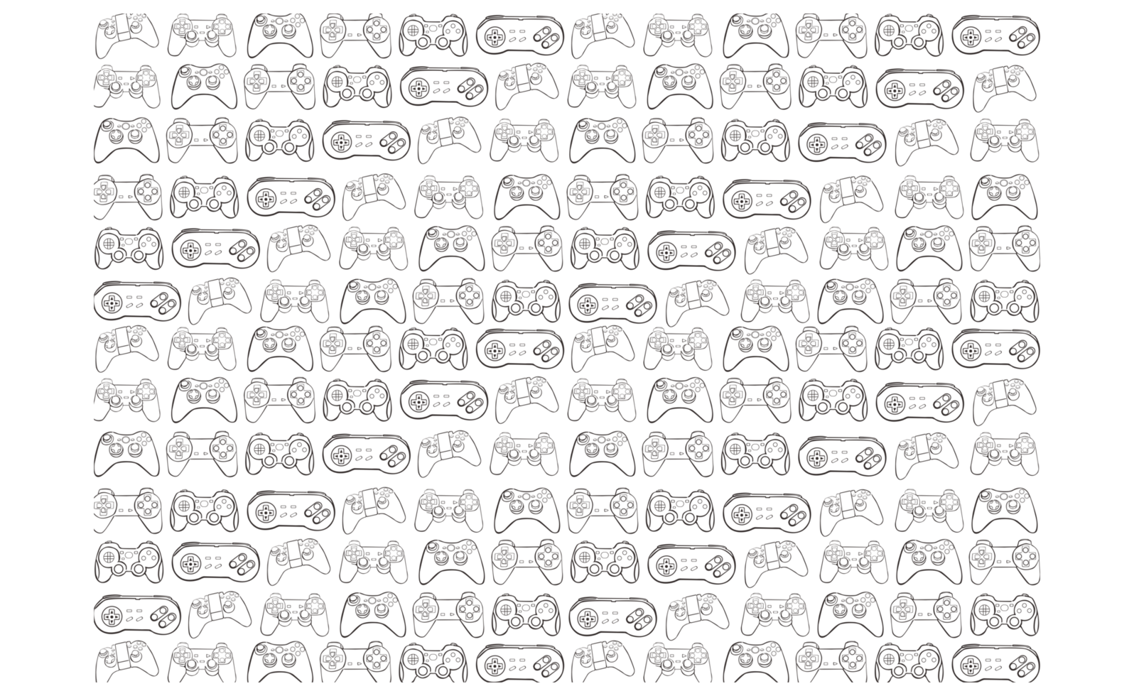 Gamepad Line Art Pattern Background Design png