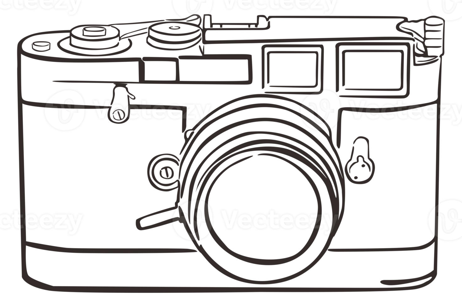 Technology - Classic Camera Line Art png