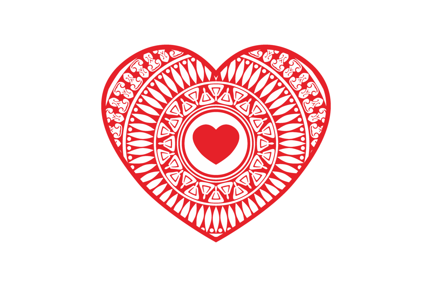 San Valentino giorno arte - rosso mandala amore png