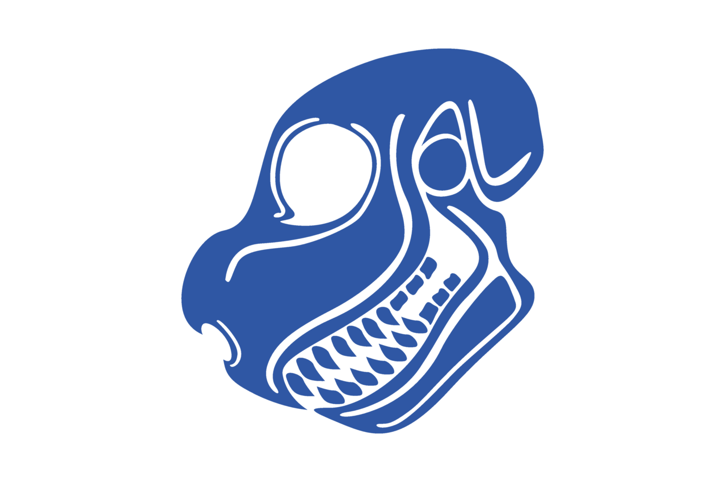 azul continuar cráneo ornamento tatuaje png