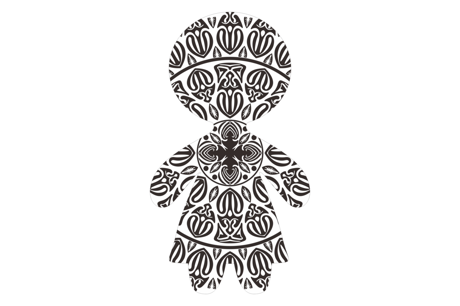 mandala ornamento design con Pan di zenzero forme png