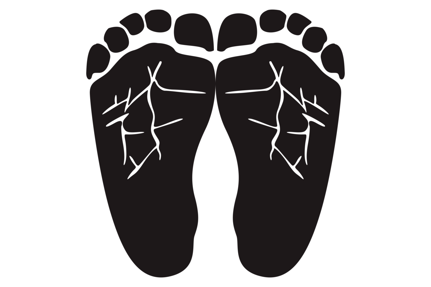 Standing Footprints Silhouette png