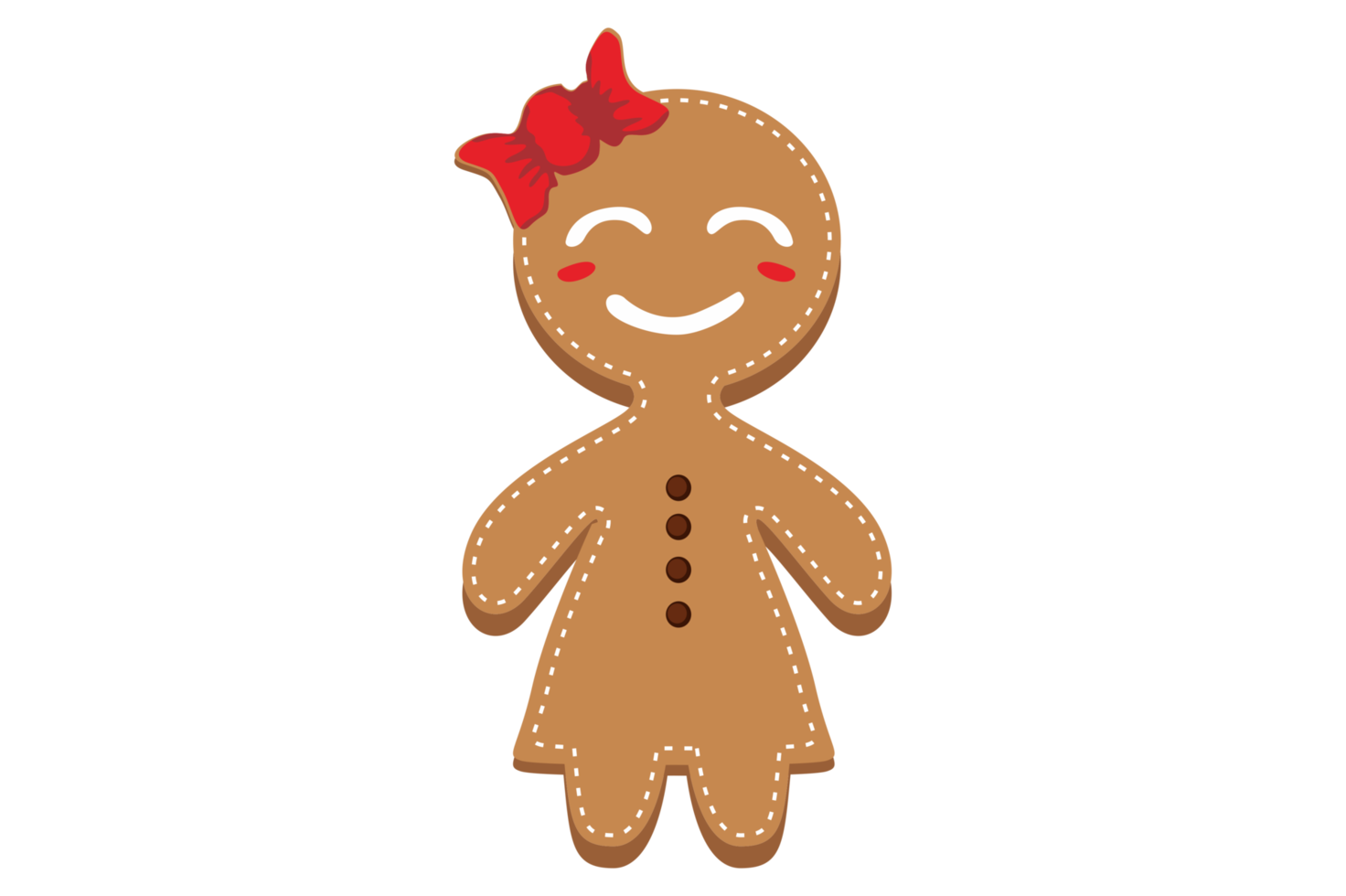 Christmas - Gingerbread People Shaped png