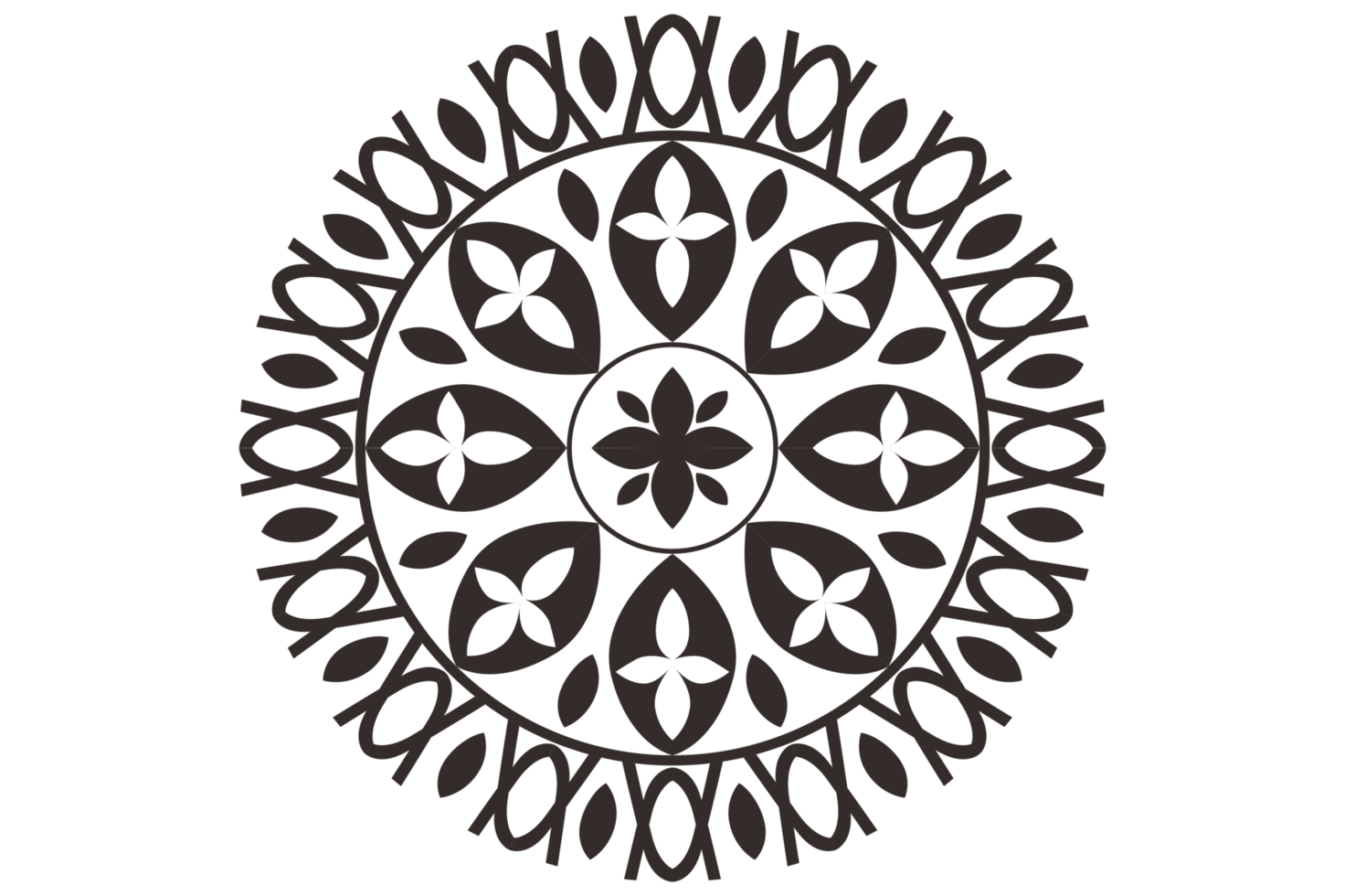 cirkel mandala ornament kunst ontwerp png
