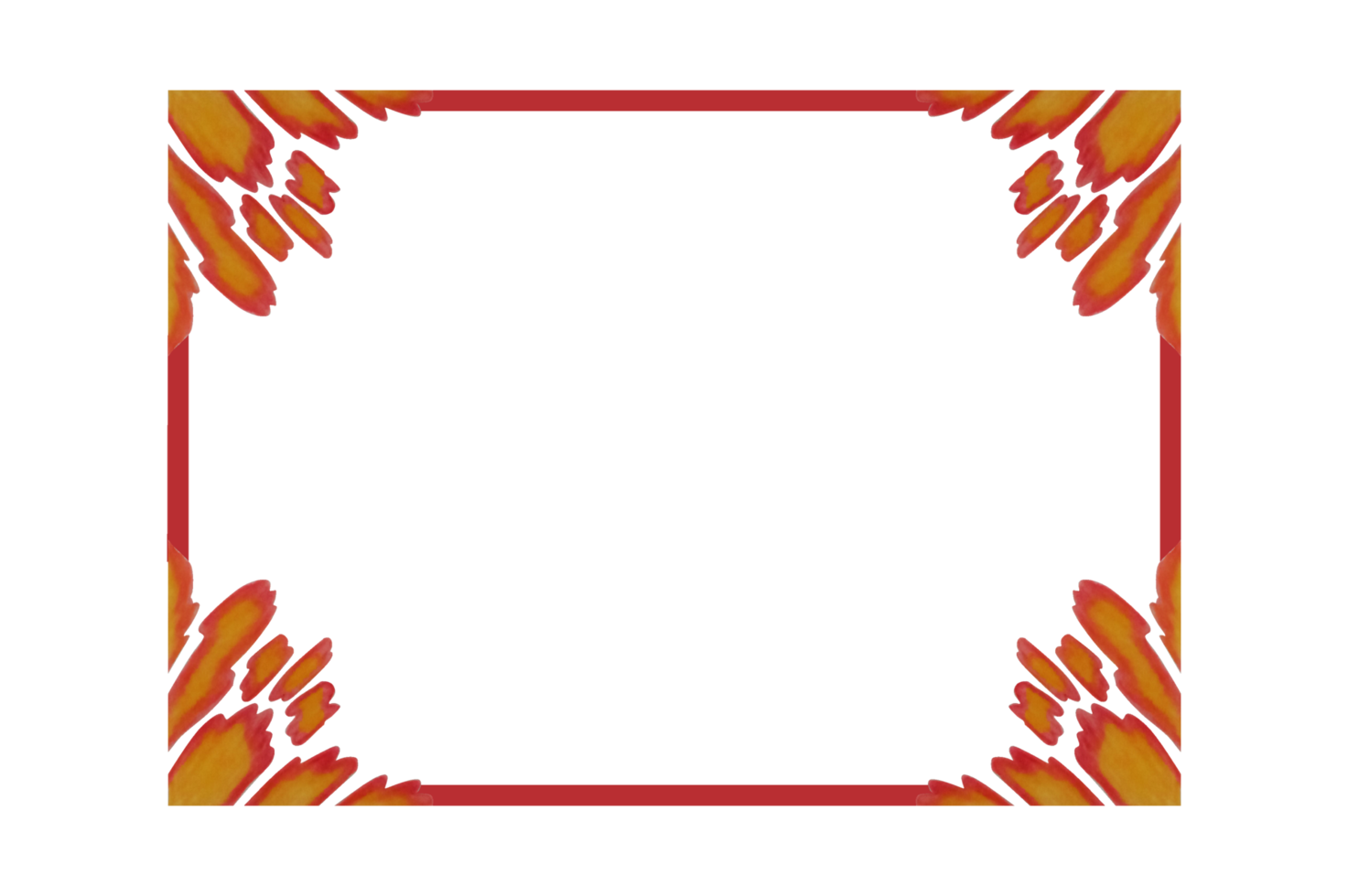 Fire Burst Ornament Border Design png