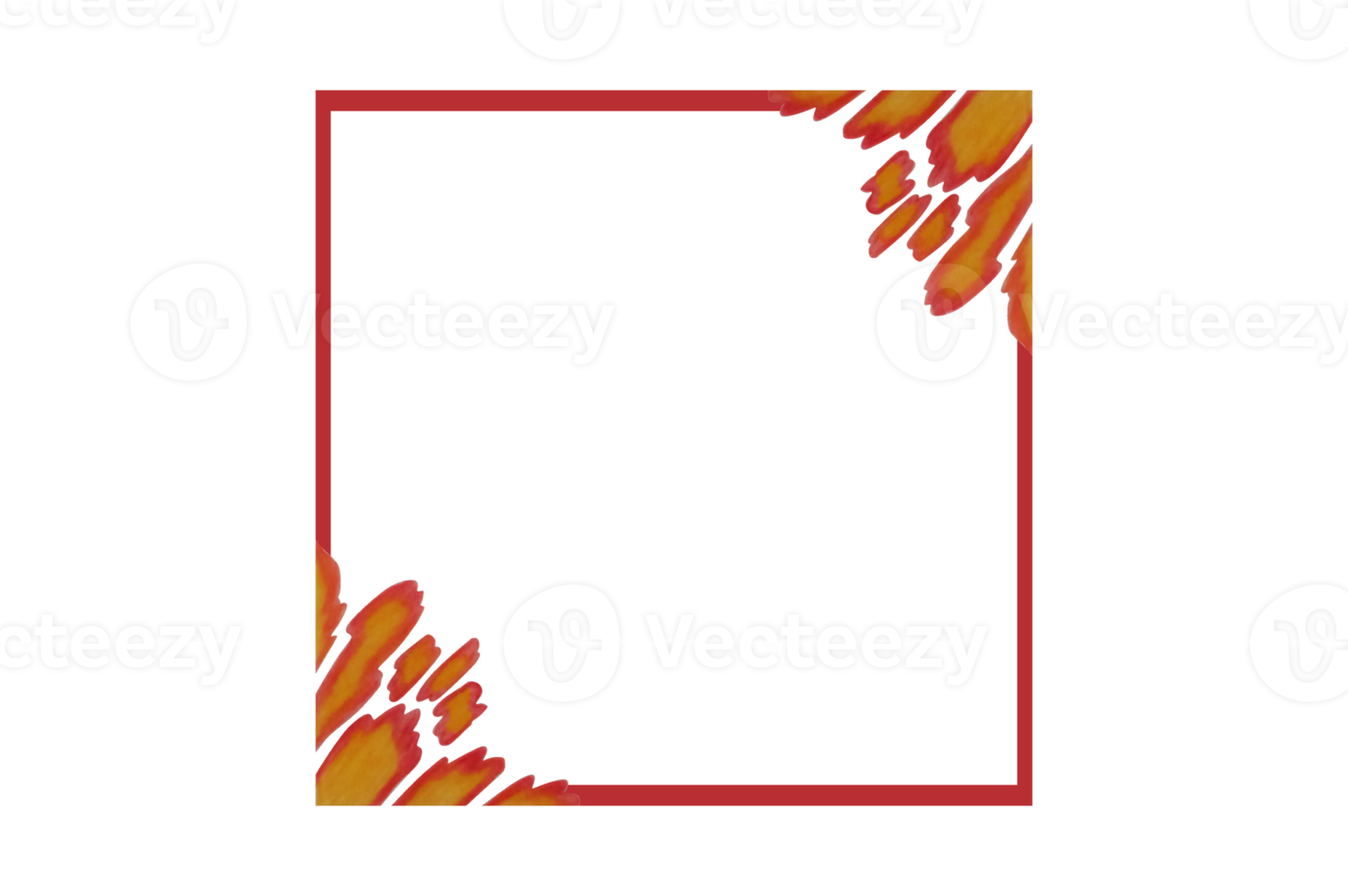 Fire Burst Ornament Border Design png