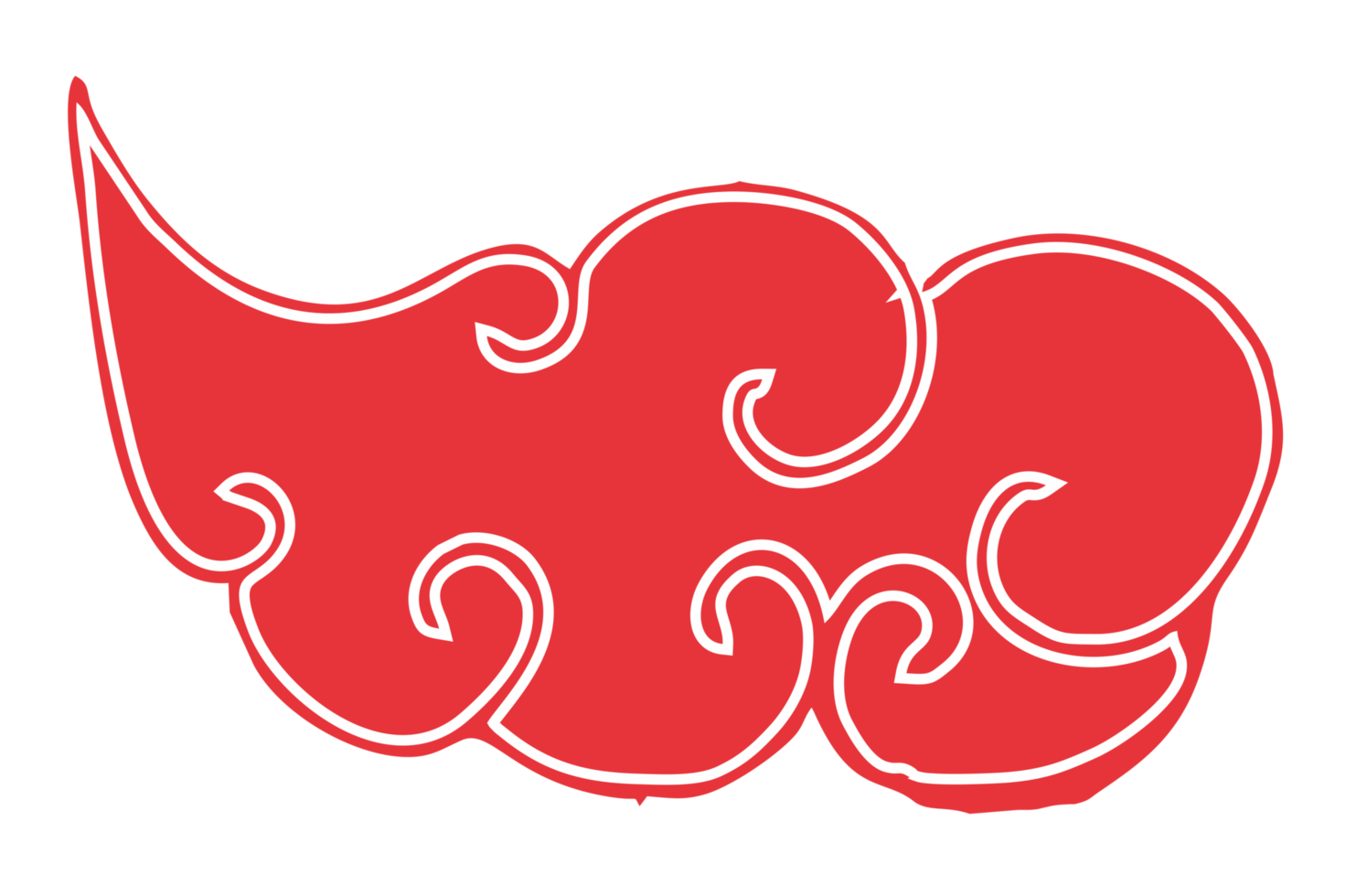 rojo nube ornamento png