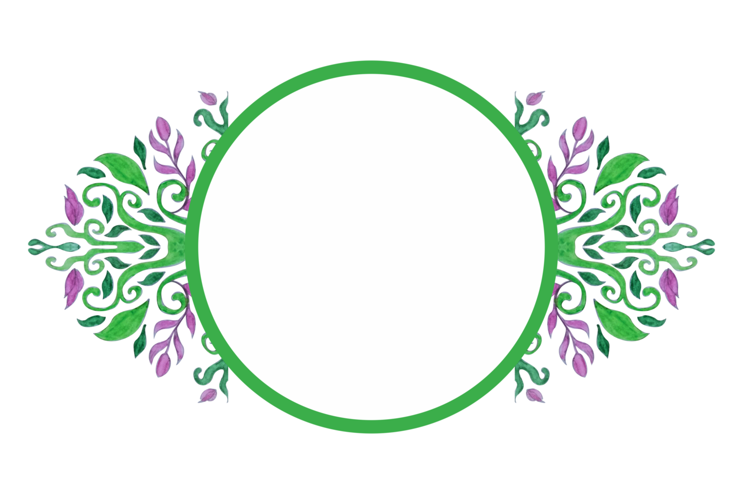 flora con púrpura flor ornamento frontera diseño png