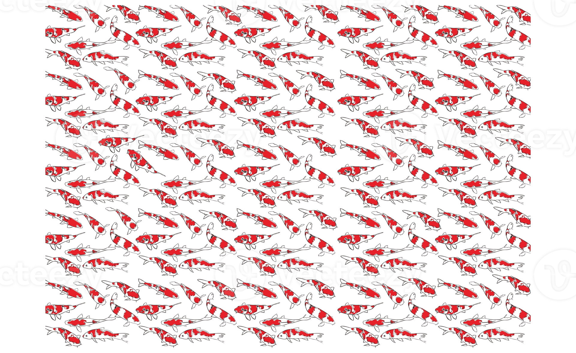 Koi Fish Pattern Background Design 21910515 PNG