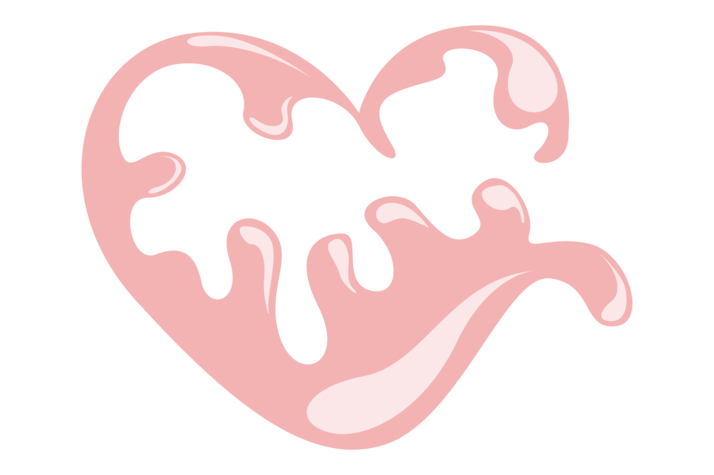 Valentine - Melted Pink Love Chocolate png
