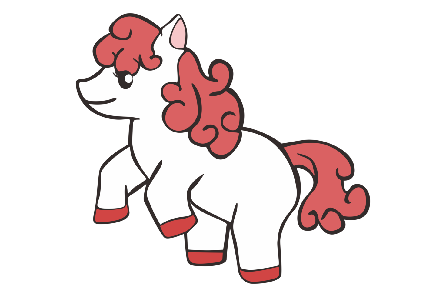 mignonne peu poney cheval dessin animé personnage png