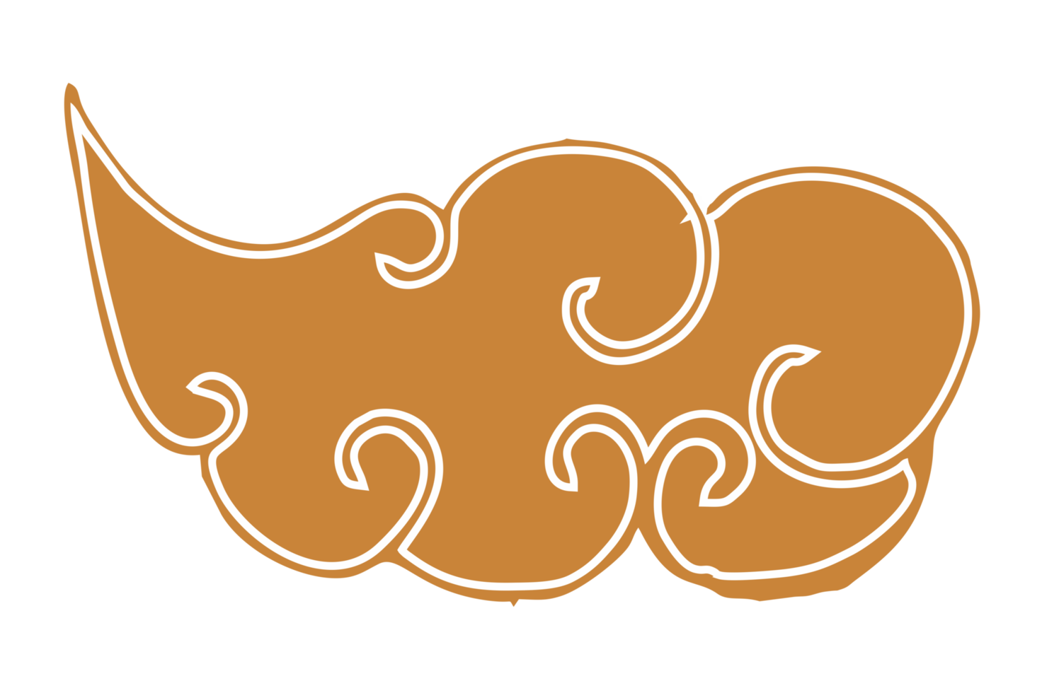 Brown Cloud Ornament png