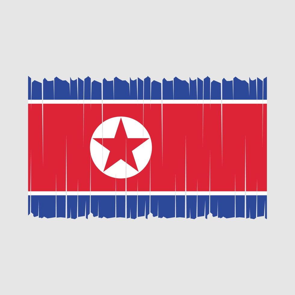 North Korea Flag Vector Illustration