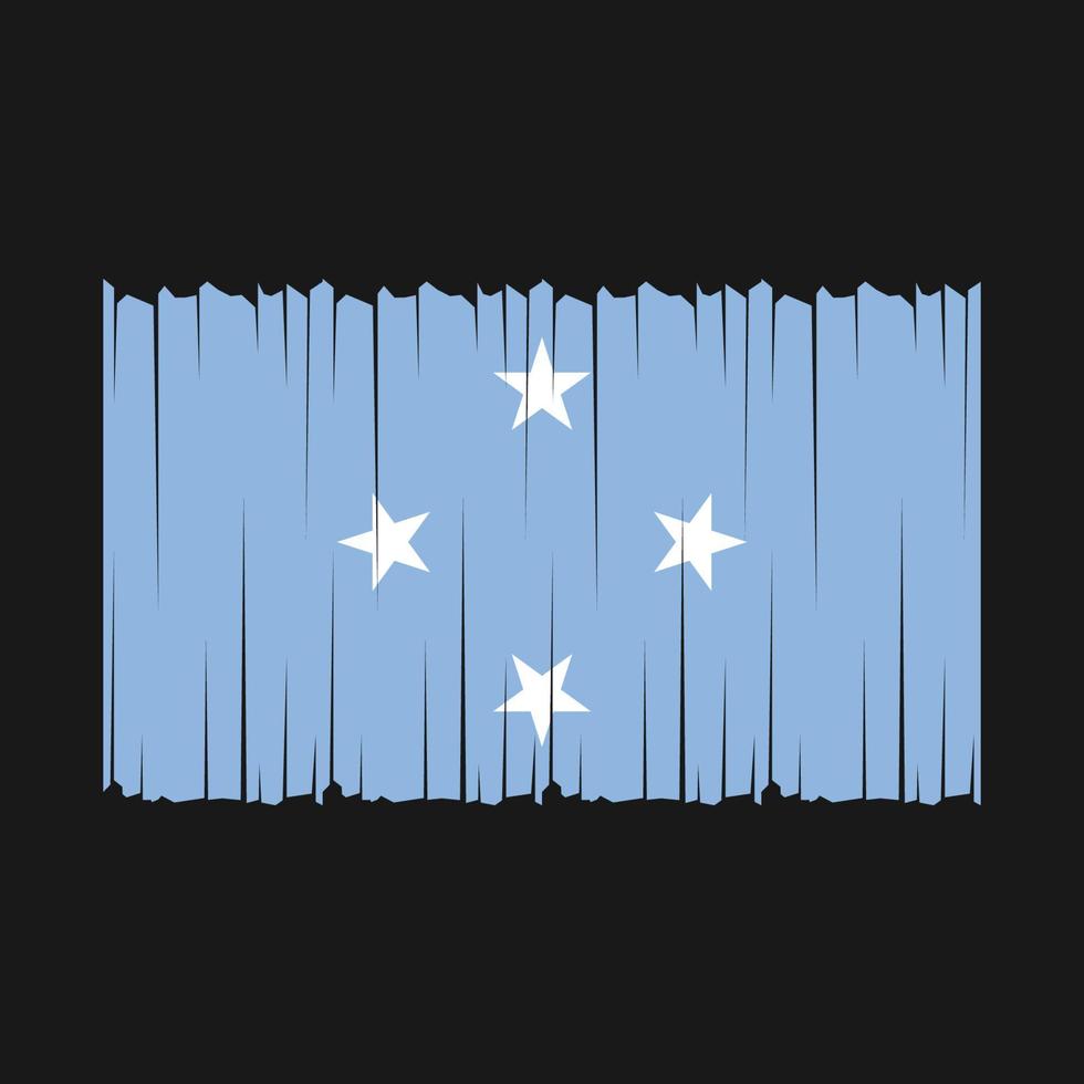 micronesia bandera vector ilustración