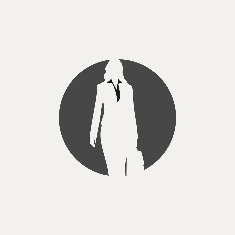 vector of career woman who can be for a company logo or icon.
