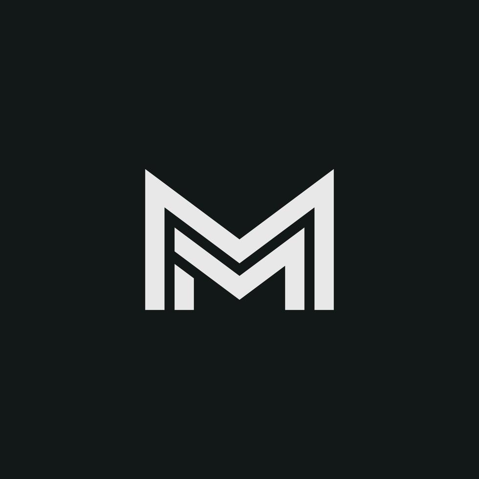 Double M logo vector letter