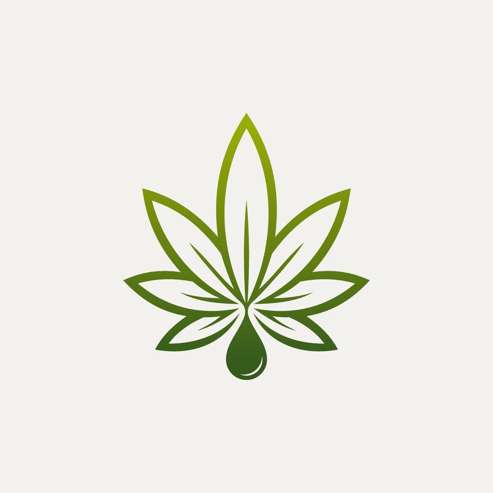 unique elegant cannabis with original color. vector