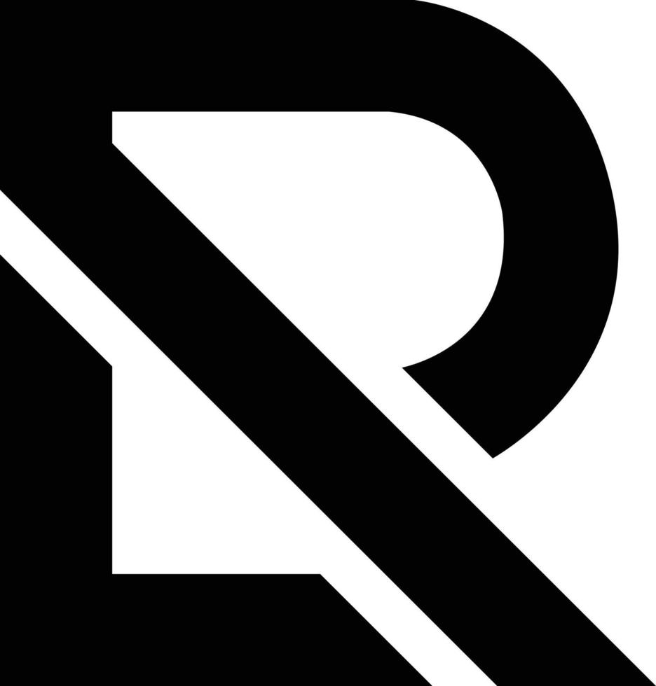 lr inicial logo diseño vector