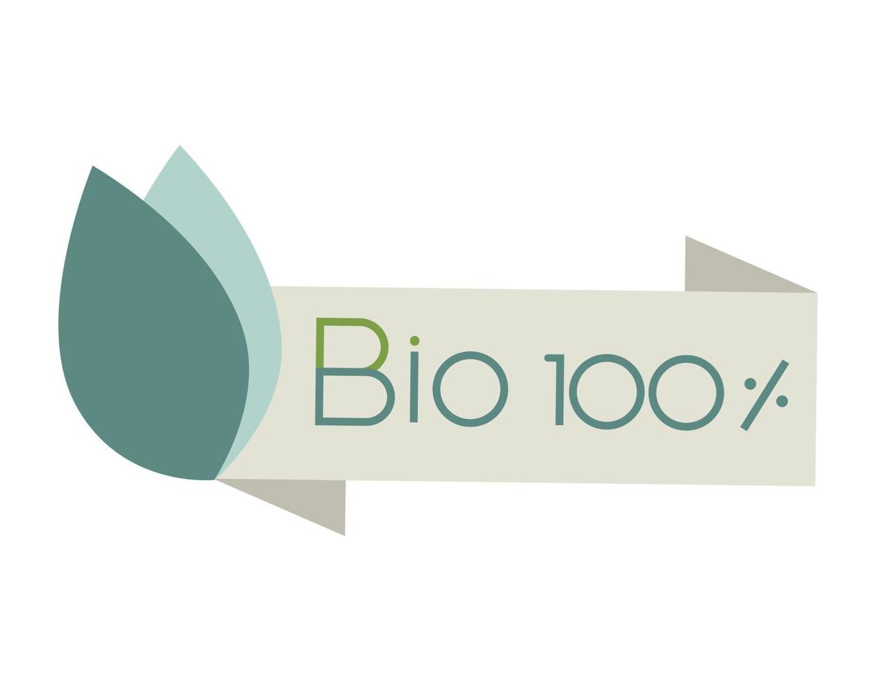 Template for bio products, banners with leaves in water drop. Vector labels and badges design illustration.