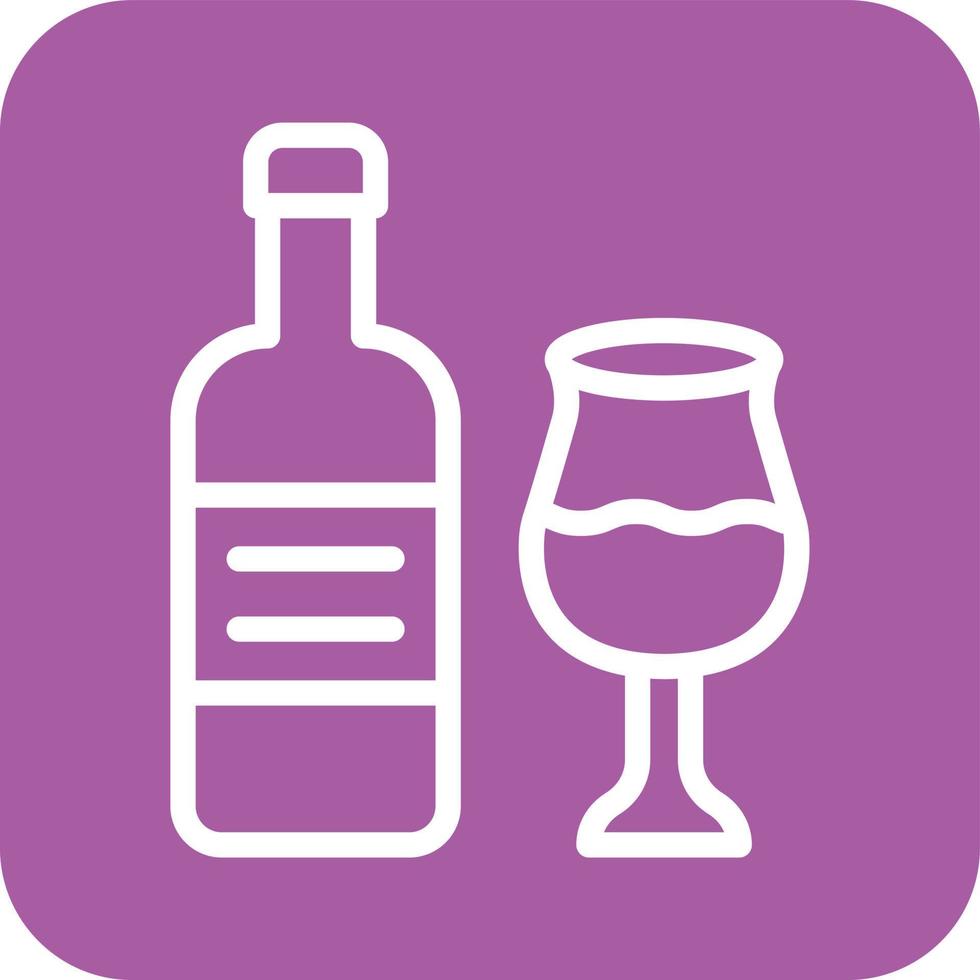 Wine bottle Vector Icon Design Illustration