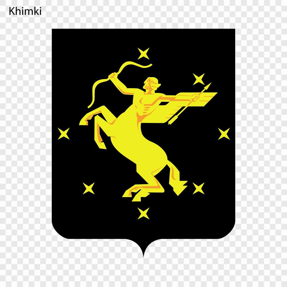 khimki emblema ciudad de Rusia. vector