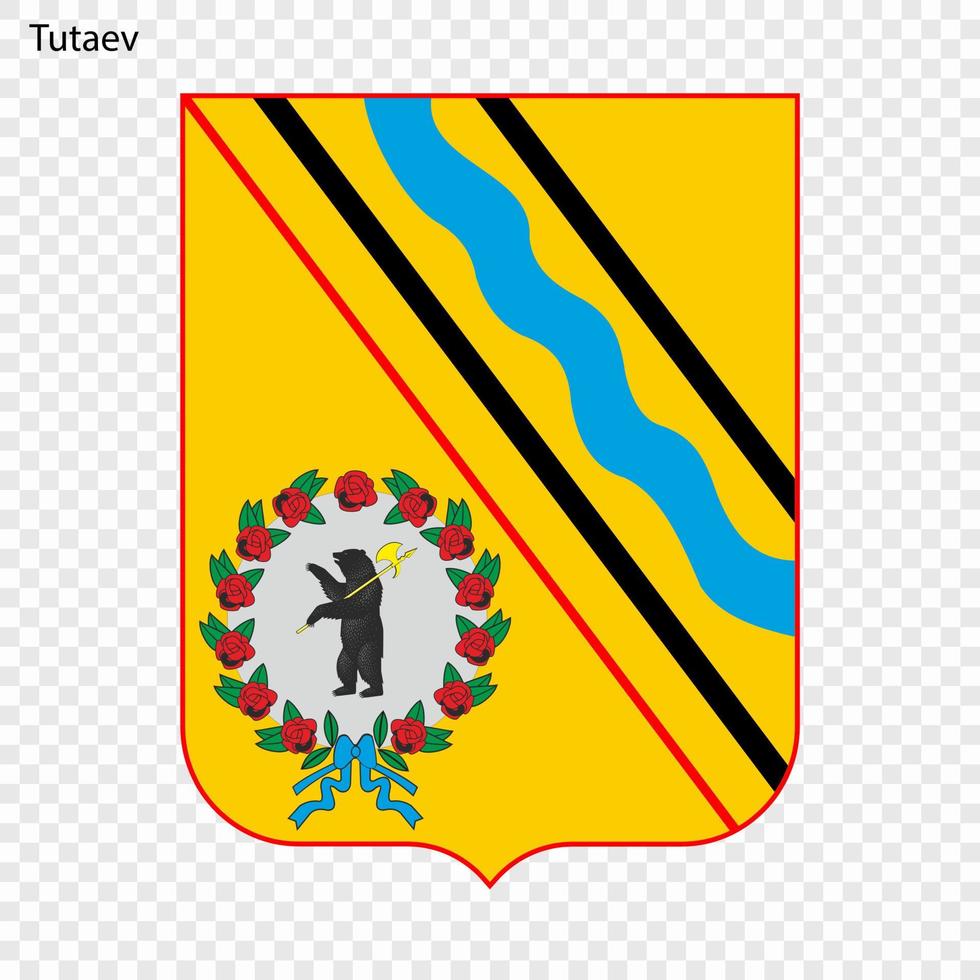 tutaev emblema ciudad de Rusia. vector