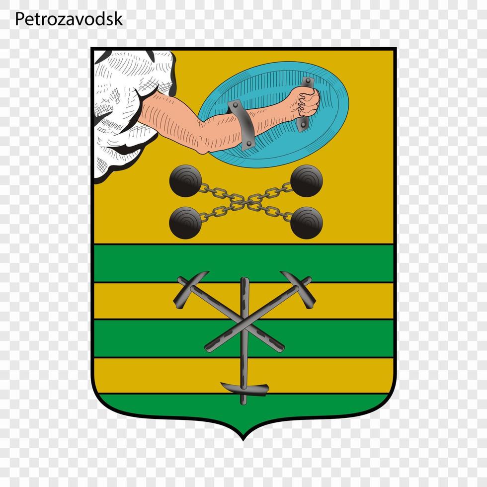 emblema ciudad de Rusia. vector